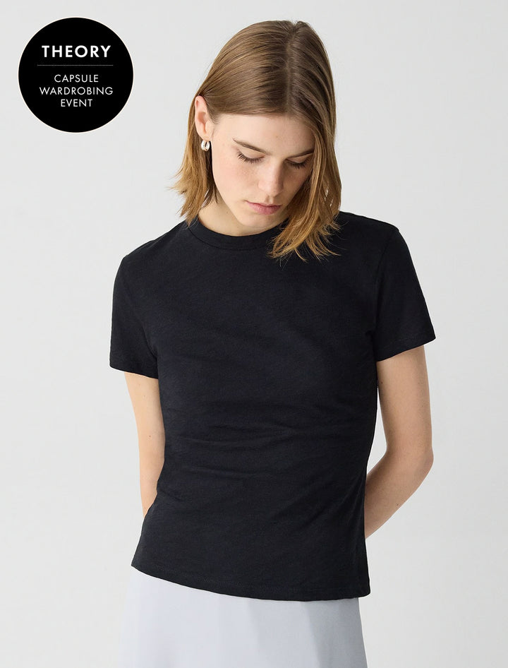 tiny tee slub in black