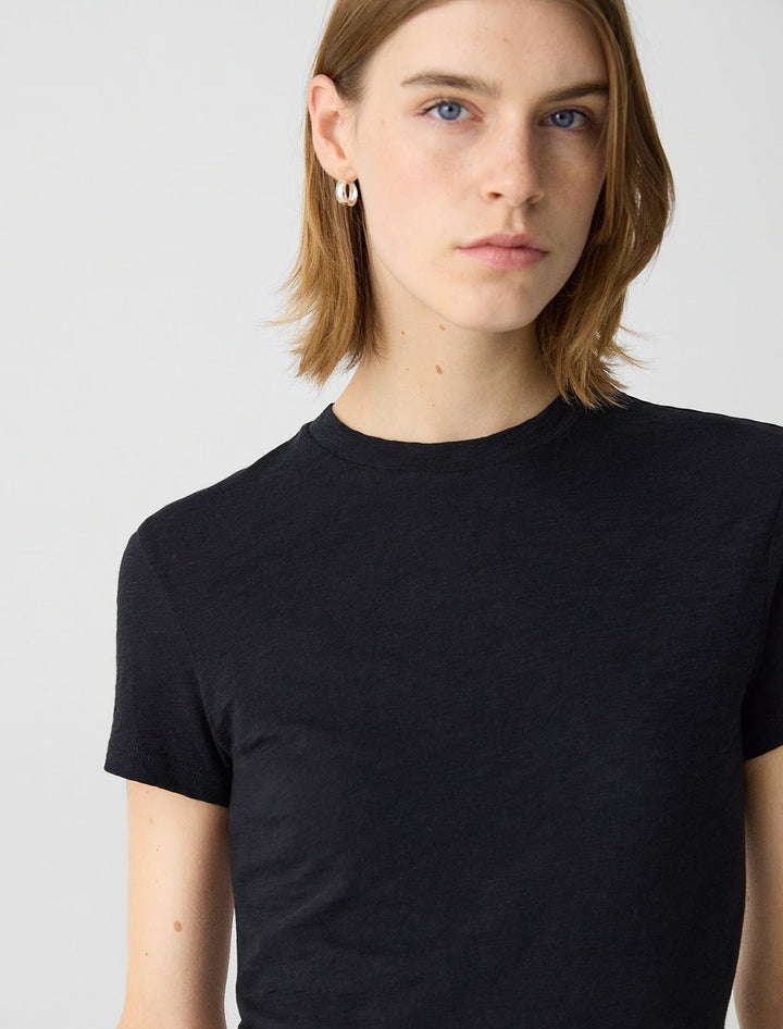 tiny tee slub in black