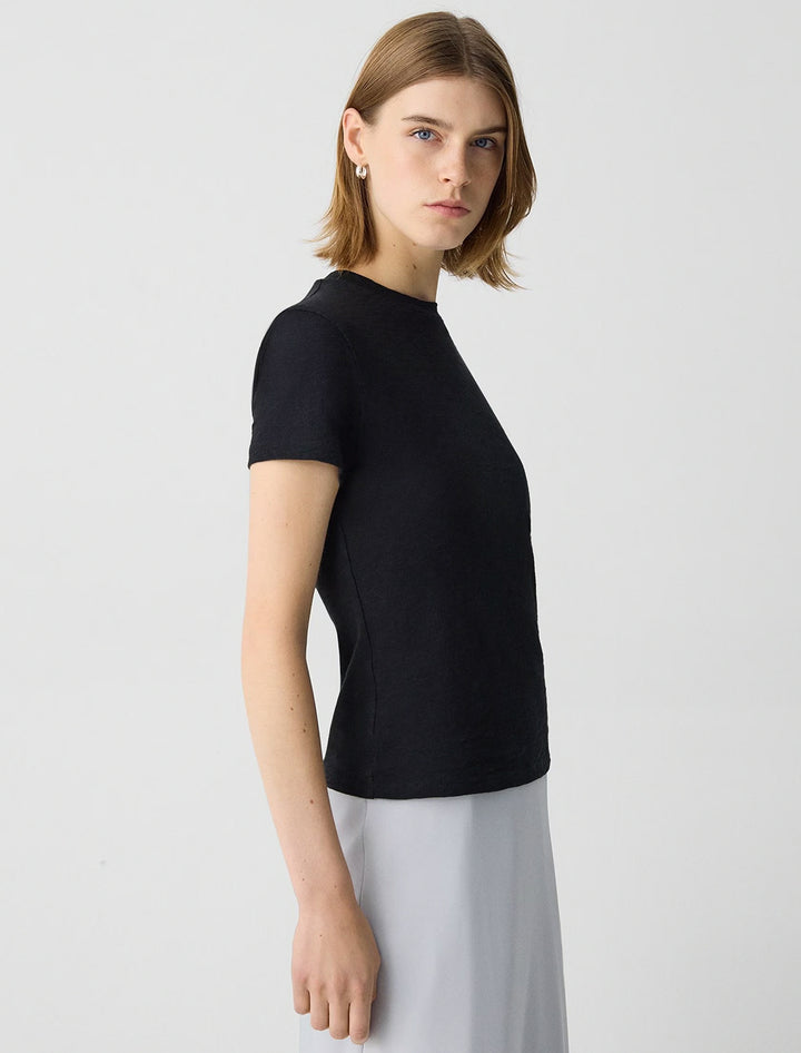 tiny tee slub in black