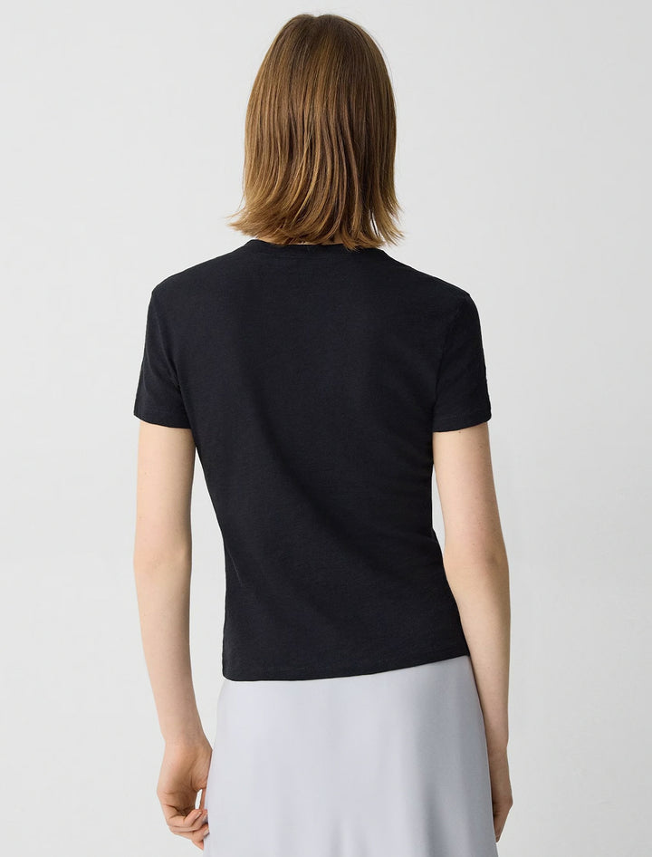 tiny tee slub in black