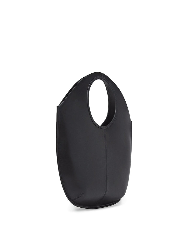 circle tote in black leather