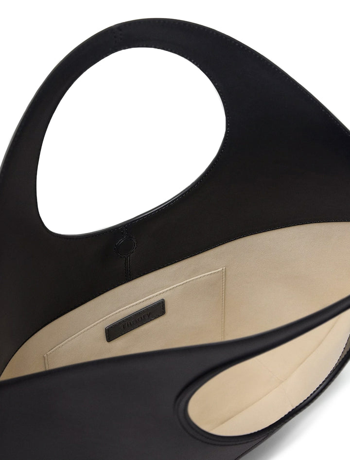 circle tote in black leather