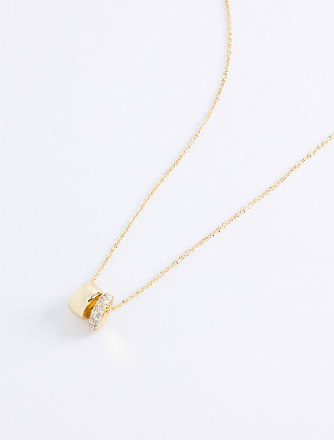 pave charm necklace