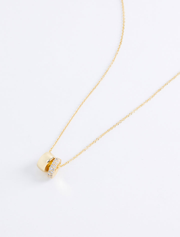 pave charm necklace