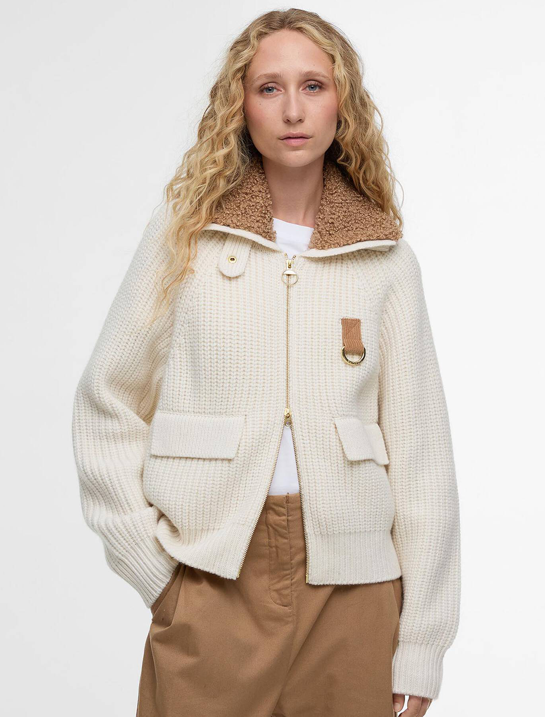 marla zip up bomber sweater