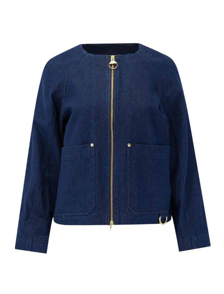 saima denim zip up overshirt