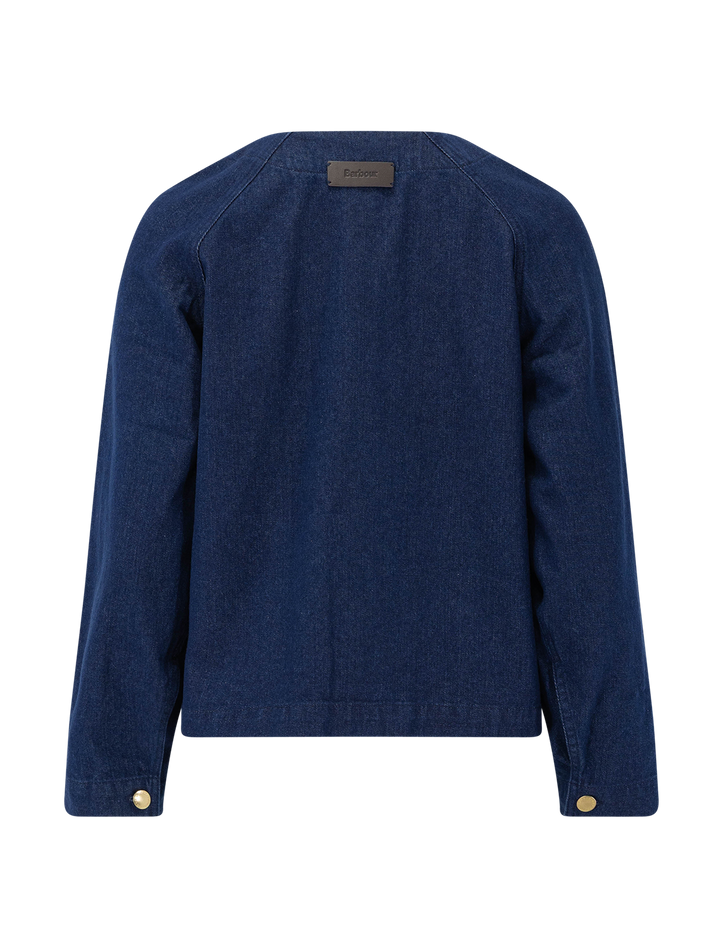 saima denim zip up overshirt