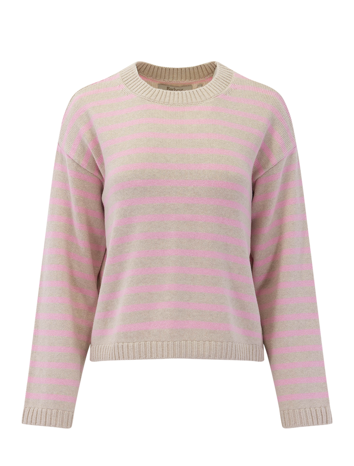 rosie oat and cherry striped sweater