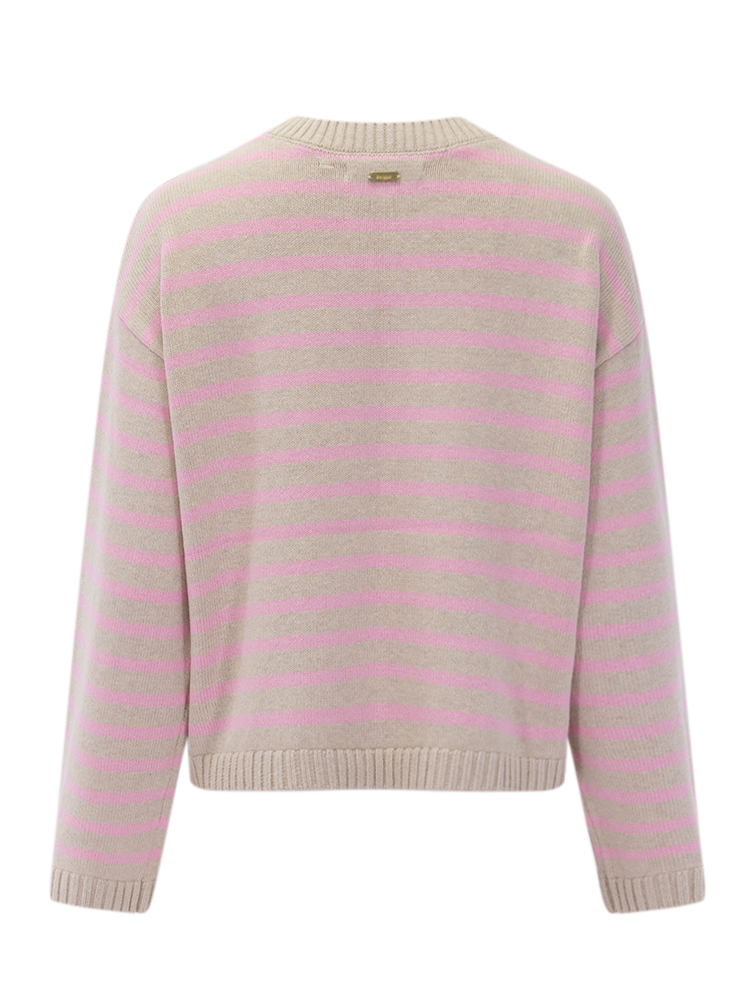 rosie oat and cherry striped sweater