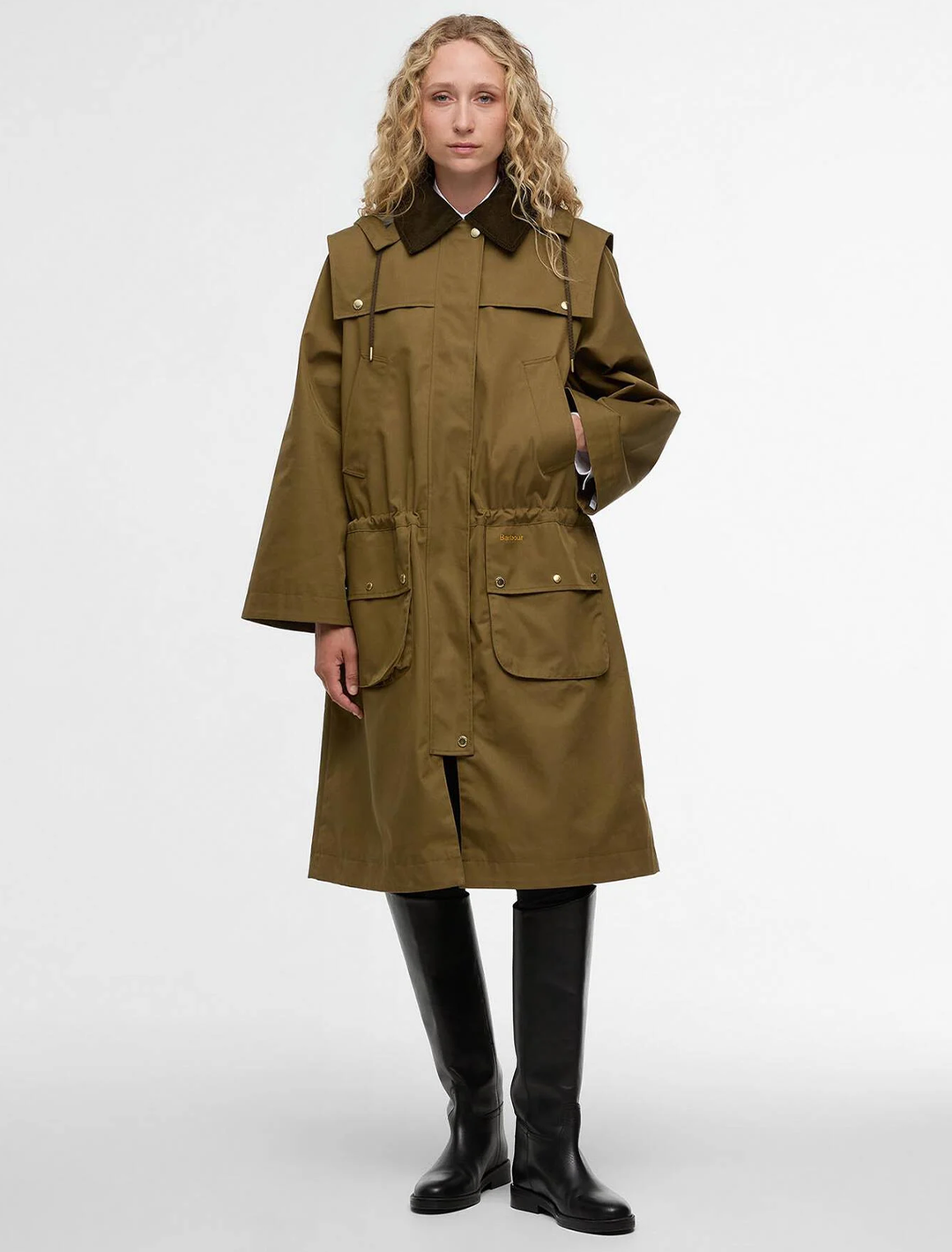 bilsdale showerproof jacket in golden olive