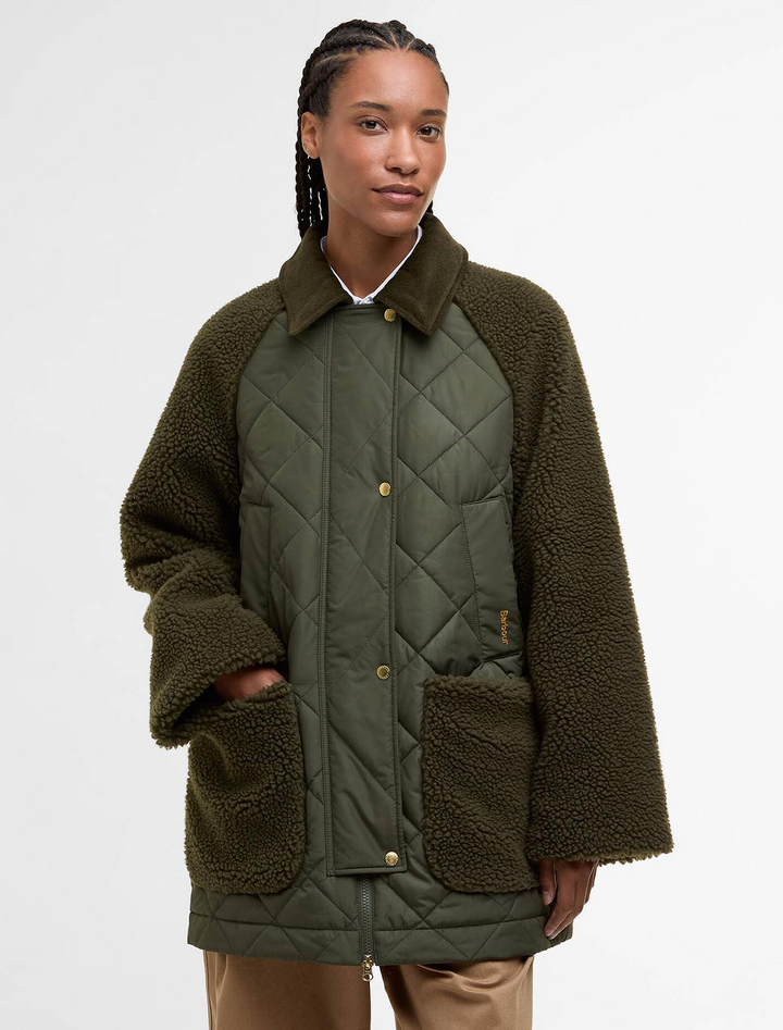 barden quilted jacket in olive