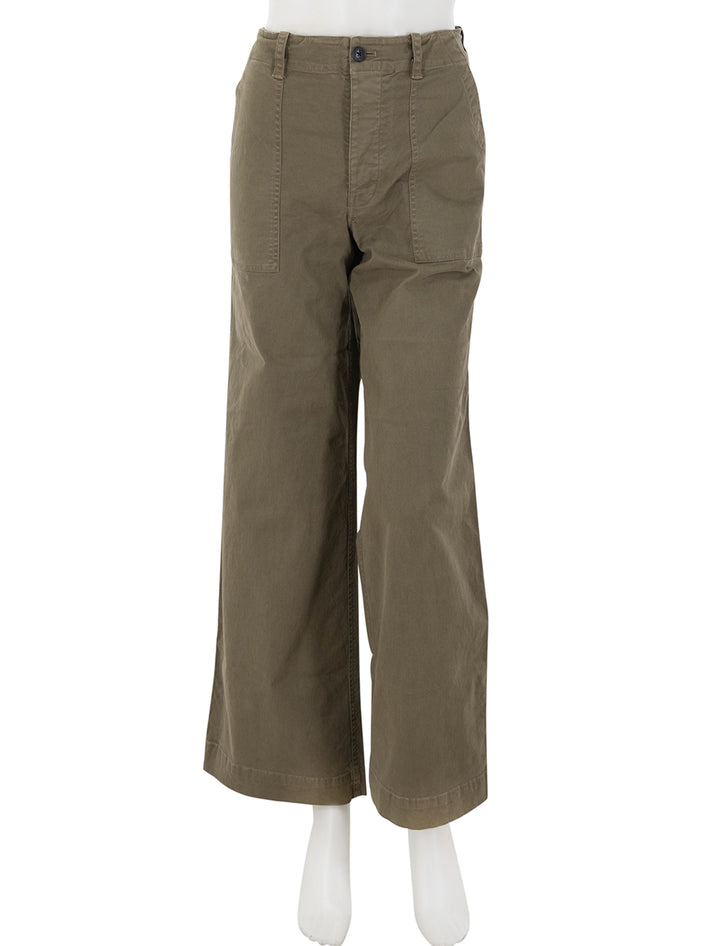 leon boy pant in military green