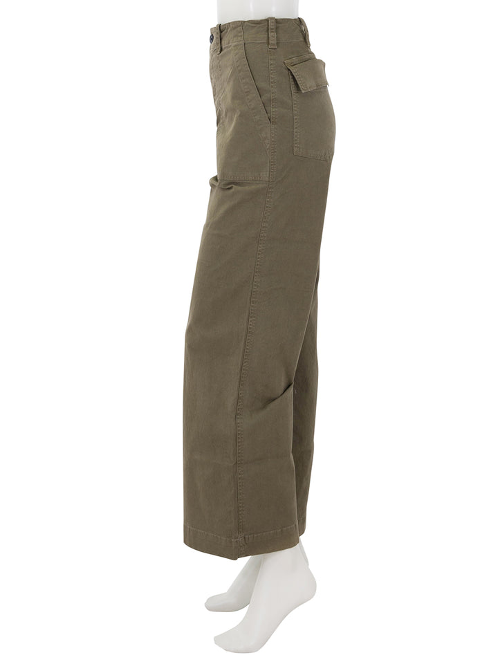 leon boy pant in military green