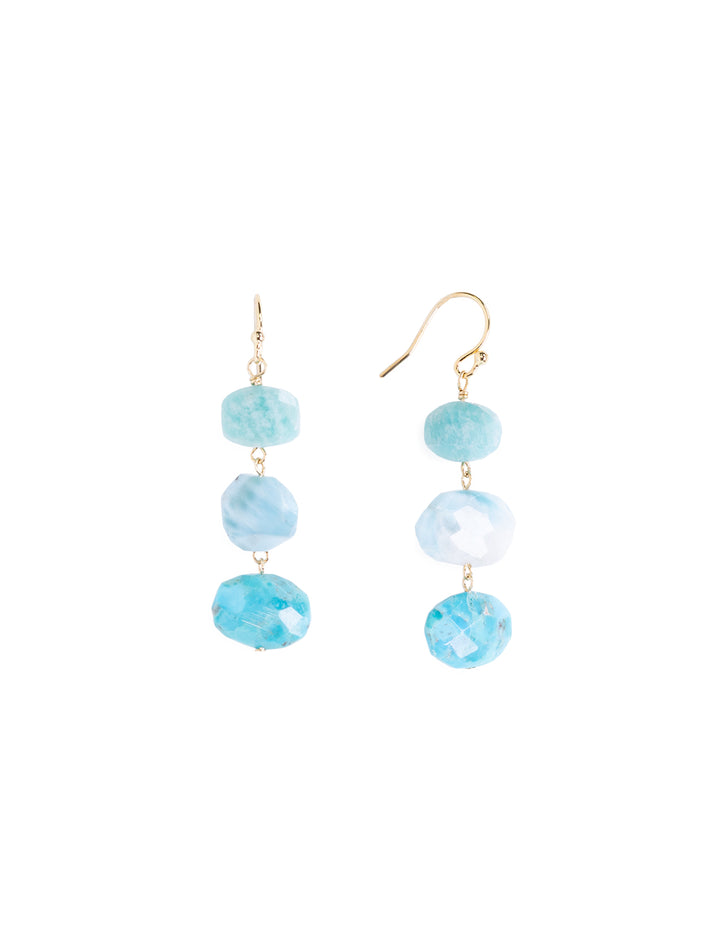 larimar turquoise triple drops