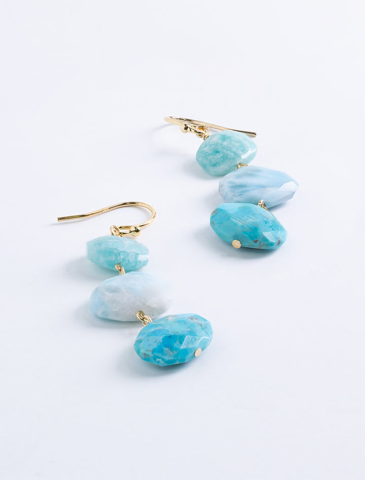 larimar turquoise triple drops