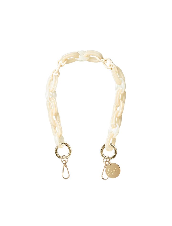 perles amber beige strap 40 cm