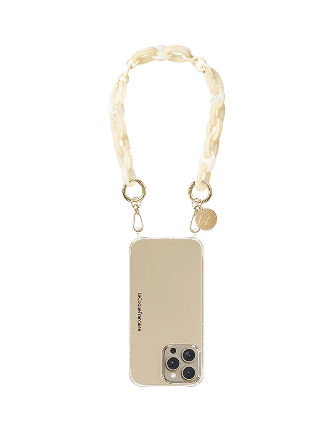 perles amber beige strap 40 cm