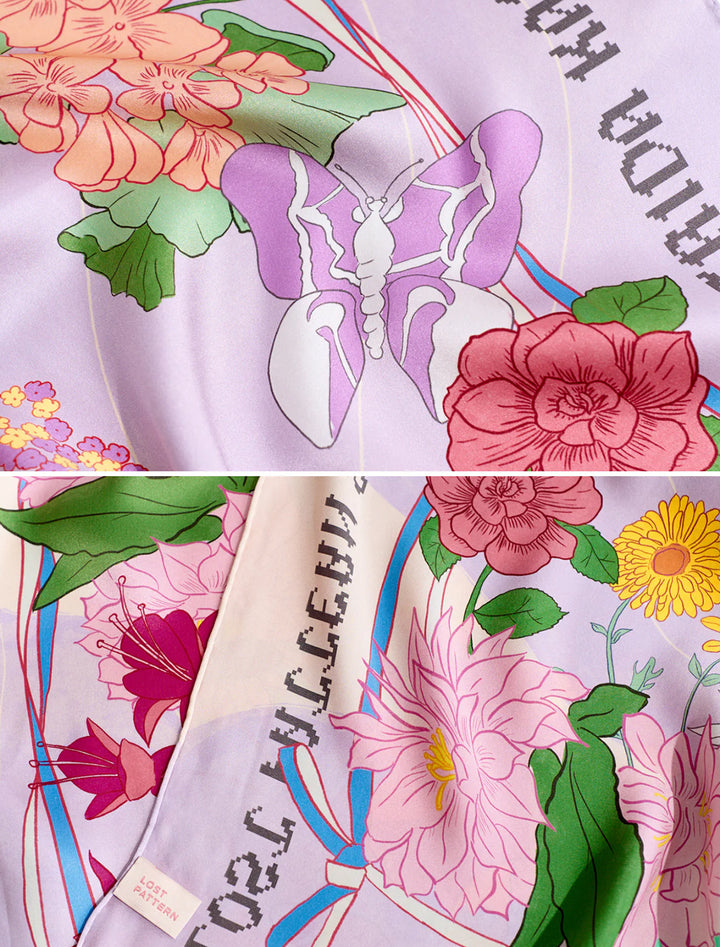 oversized frida x lost pattern "los amores de frida" scarf