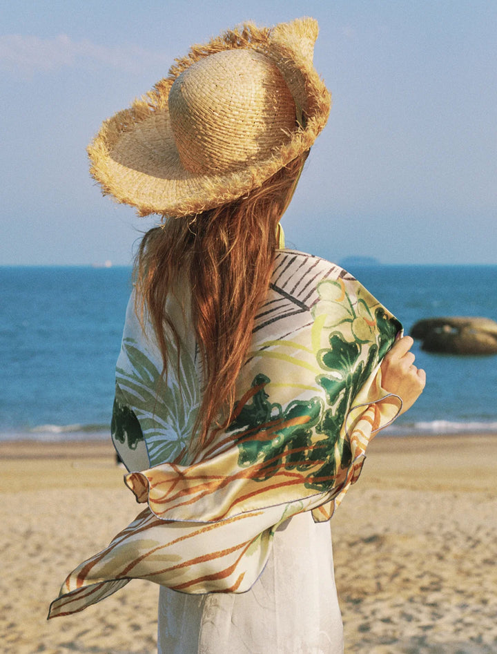 little dix bay large silk scarf