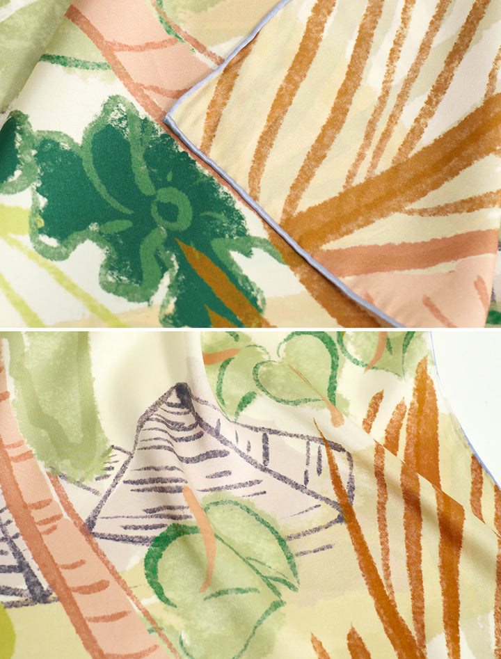 little dix bay large silk scarf