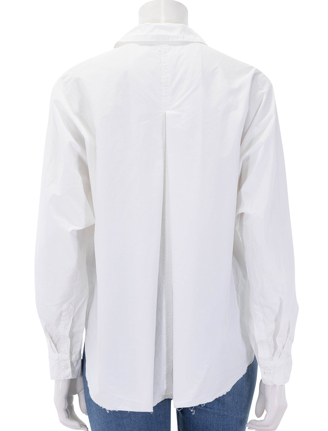 fine poplin dolman shirt in white