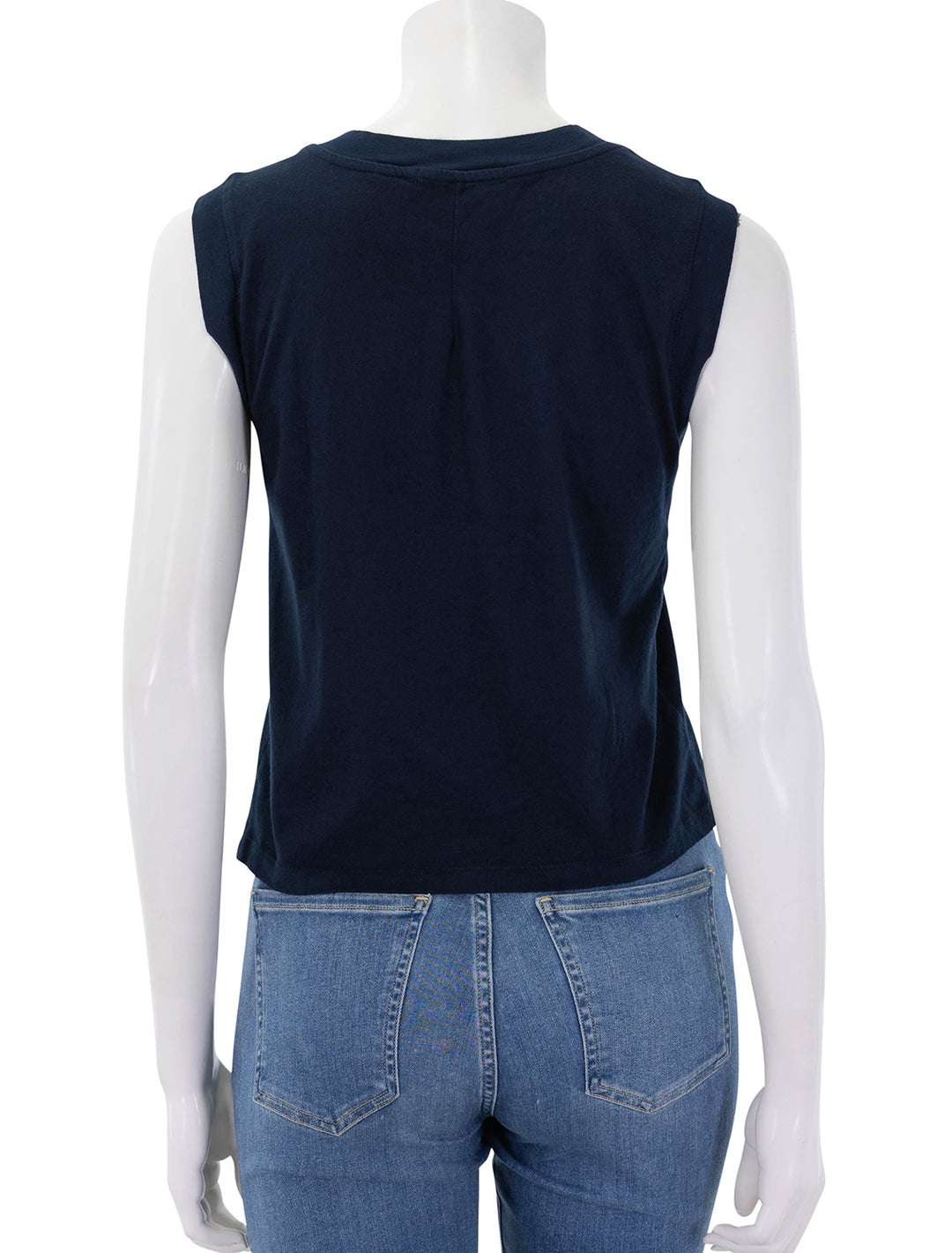 cloud jersey muscle tank in navy
