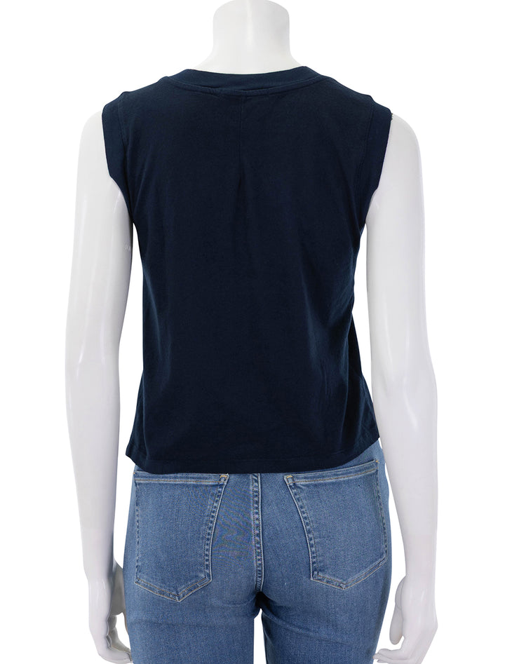 cloud jersey muscle tank in navy