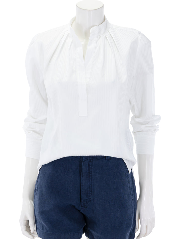 the puff shirt piquete weave egyptian cotton in duke tonal