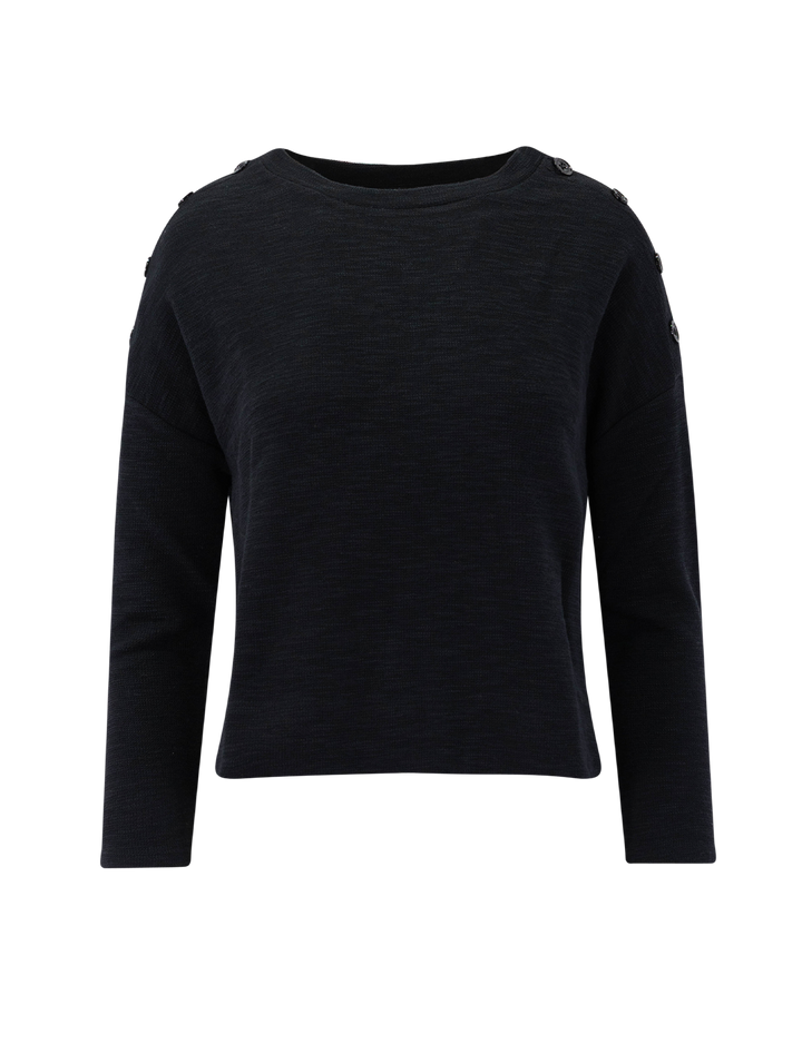 austin long sleeve tee in black