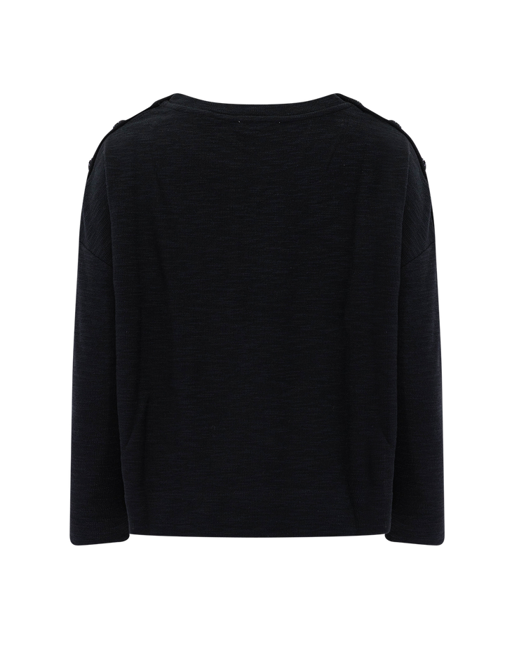 austin long sleeve tee in black