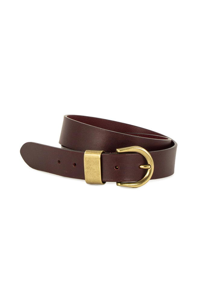 miloa belt in burgundy