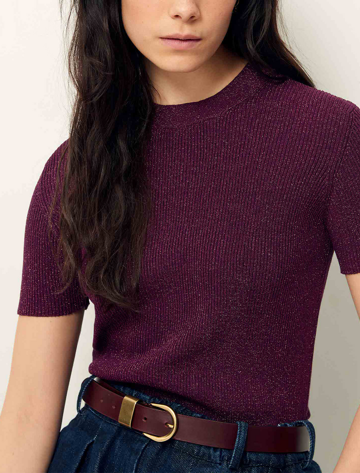 miloa belt in burgundy