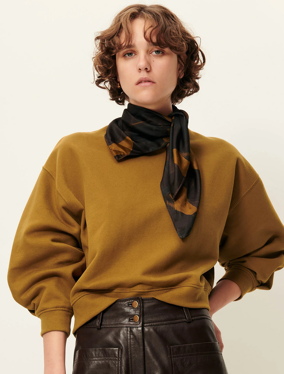 moss utamika silk scarf