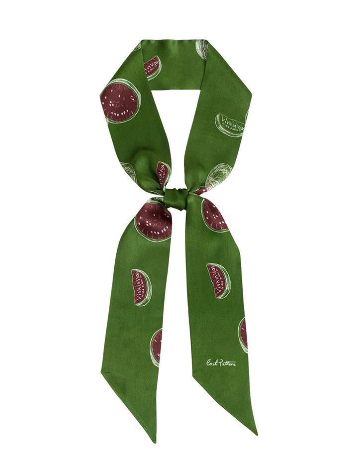 viva la vida olive green skinny scarf