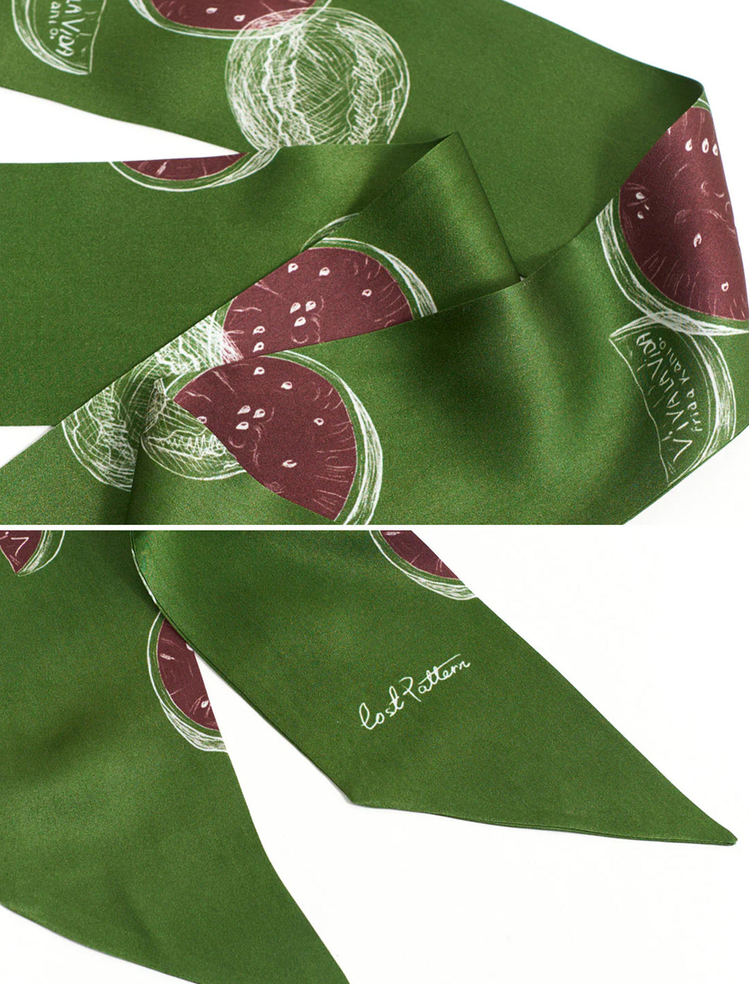 viva la vida olive green skinny scarf