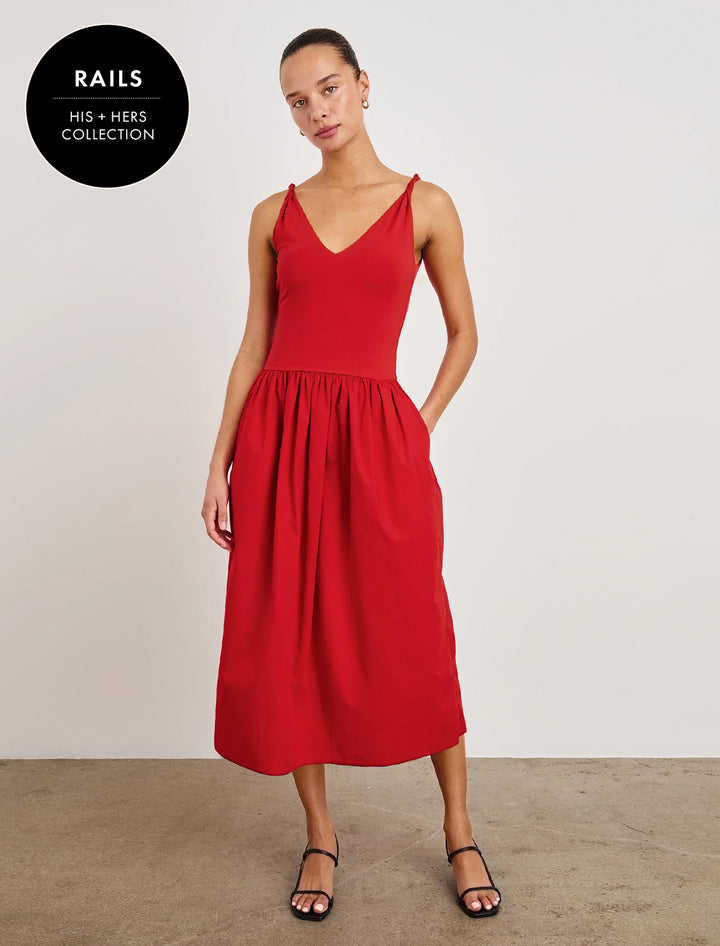 franca dress in cherry