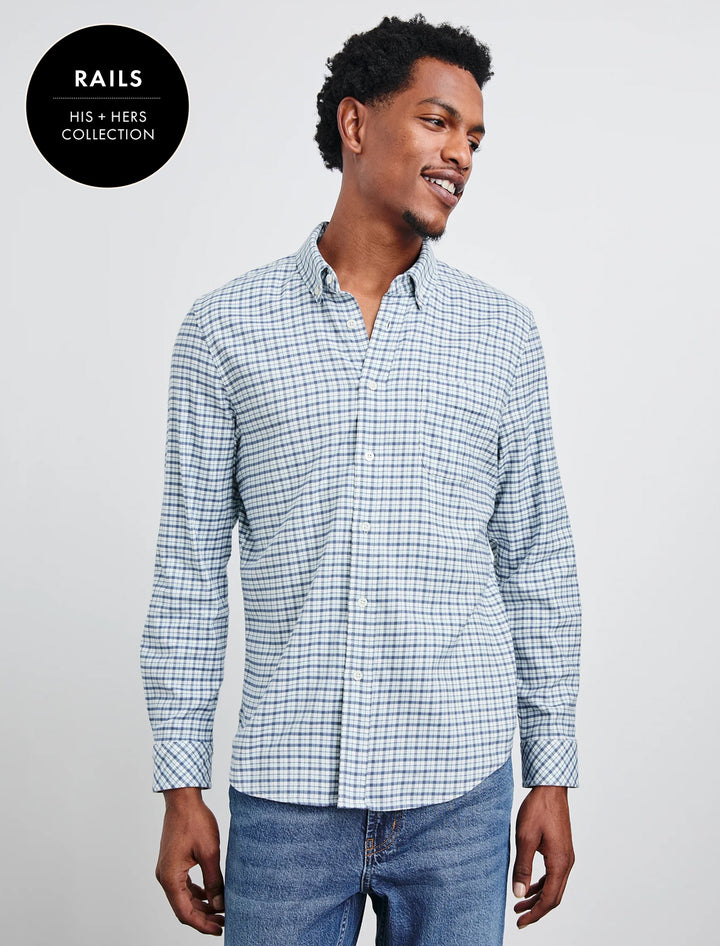 men's vance shirt in stellar navy check