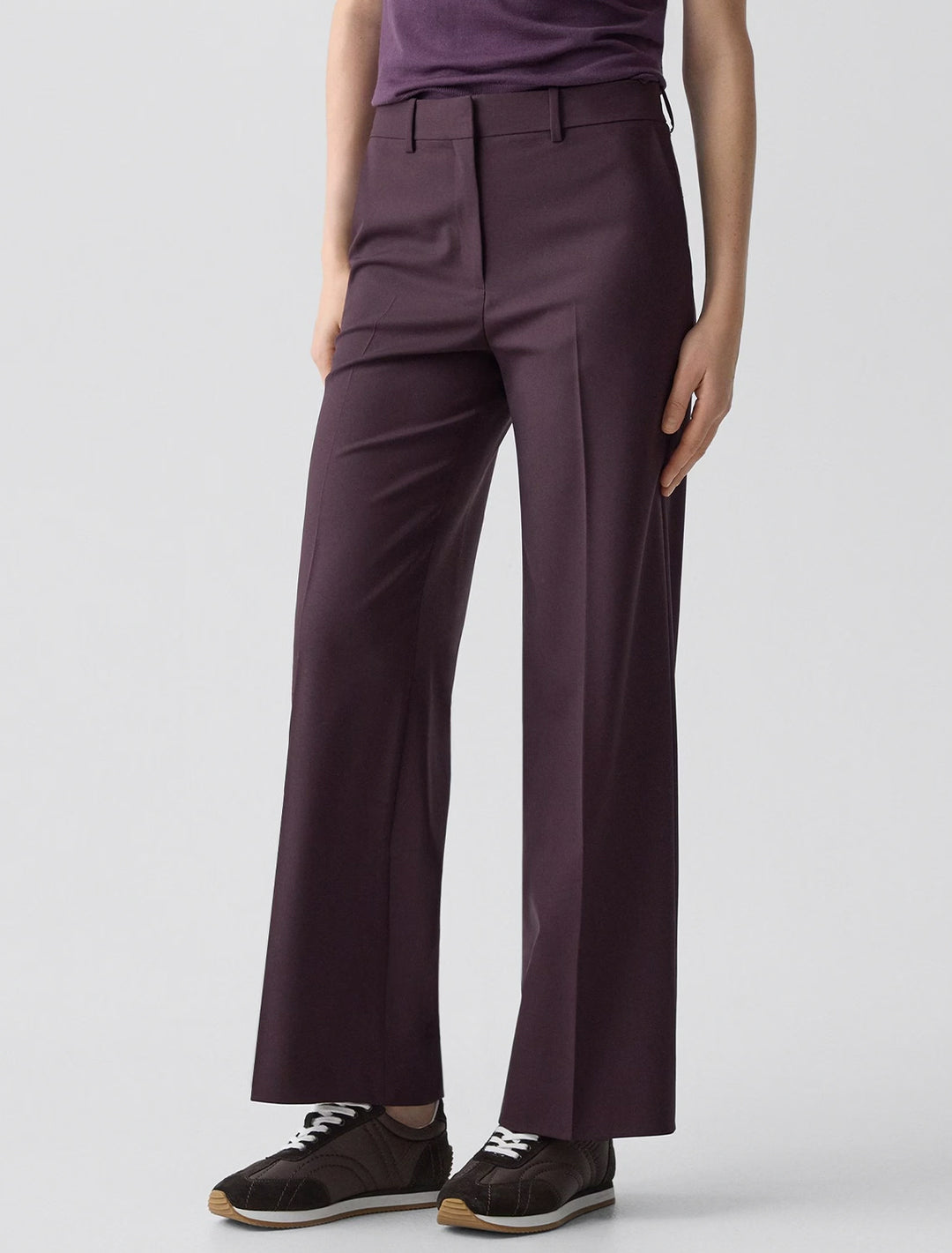traceable wool classic pant in dark iris
