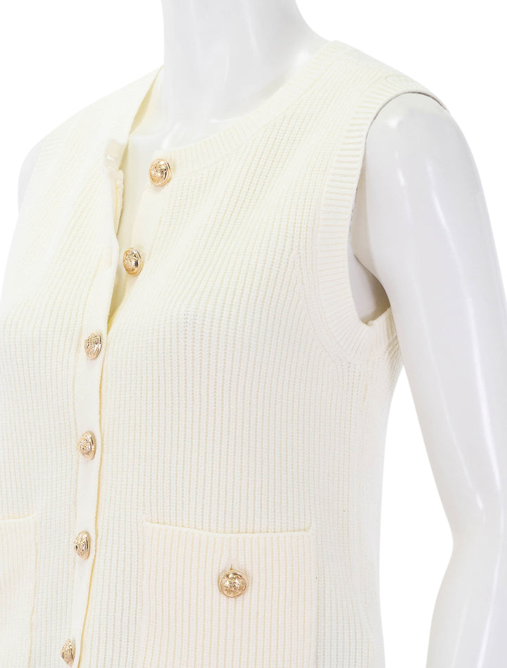 aliya sweater vest in cream