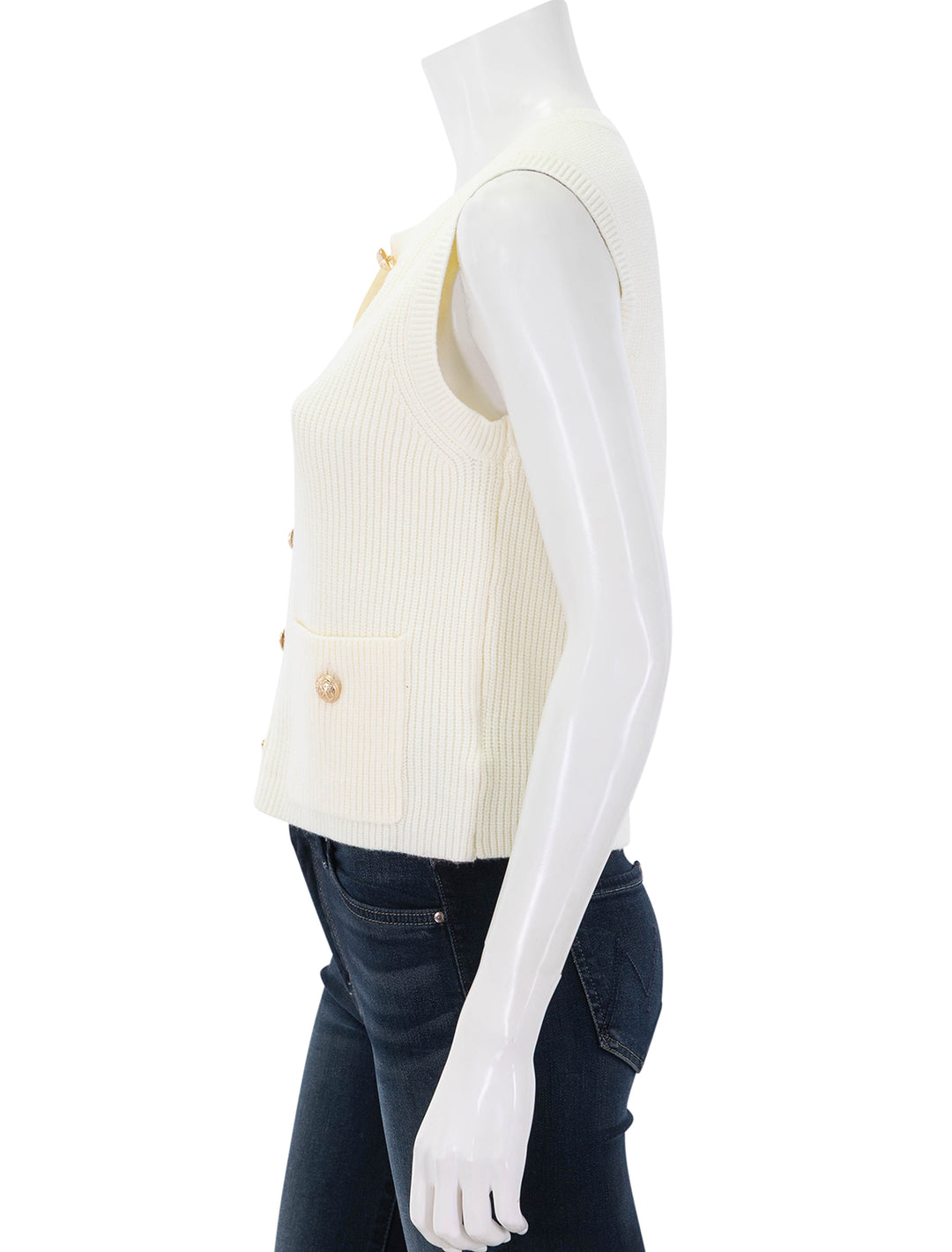 aliya sweater vest in cream