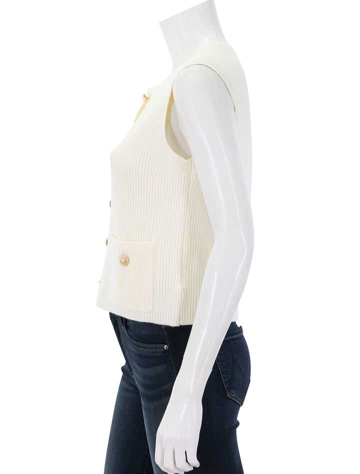 aliya sweater vest in cream