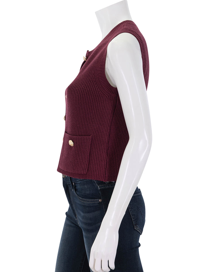 aliya sweater vest in wine