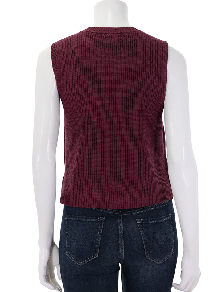 aliya sweater vest in wine