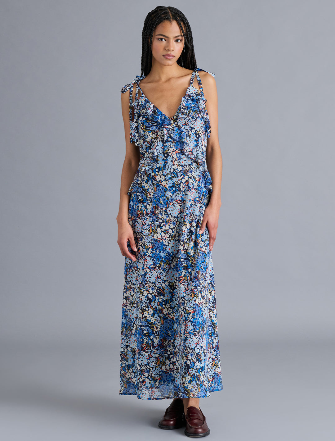 adalina dress in bristol blue