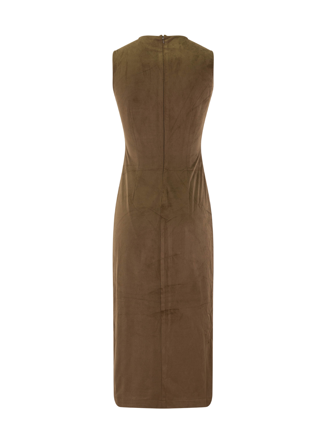 keegan chestnut faux suede dress