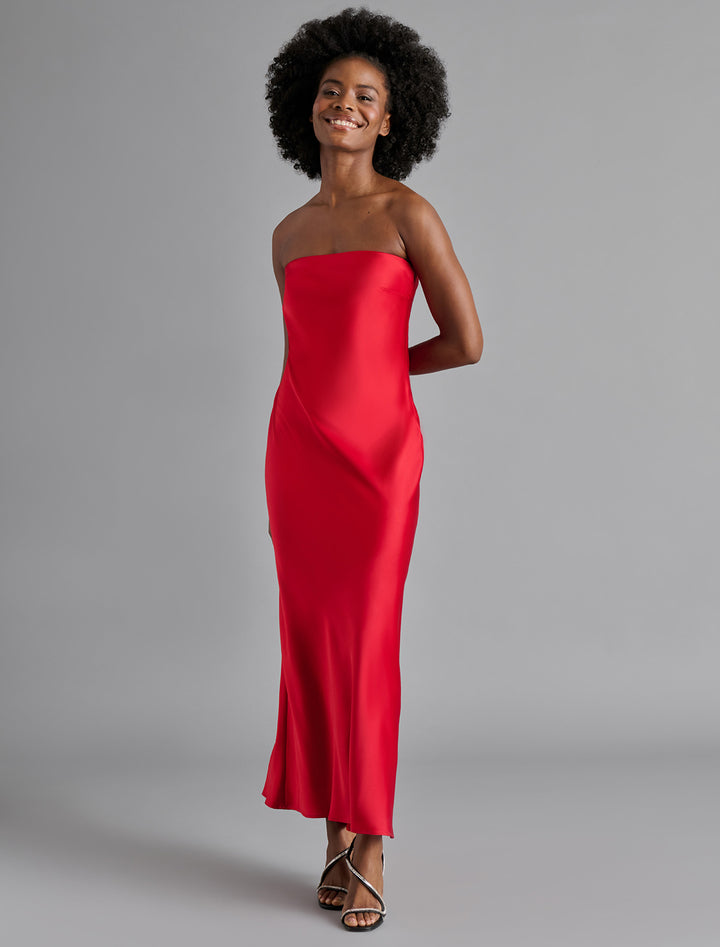 jessamine dress in dark red