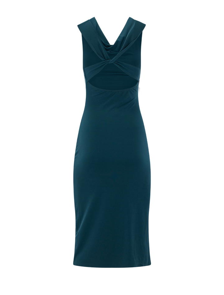 kalina dress in midnight teal