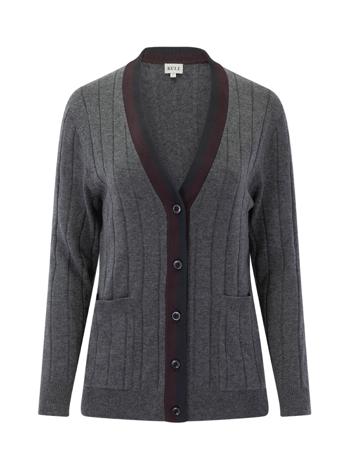 the sinclair cardigan in smoke melange
