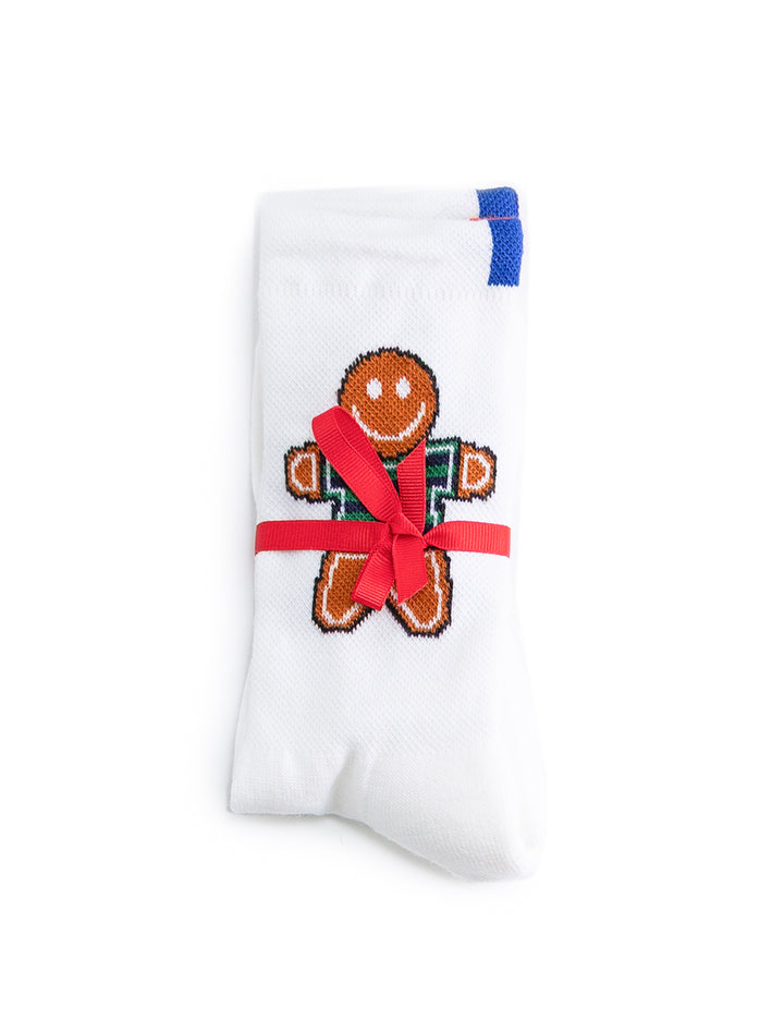 the gingerbread sock in white