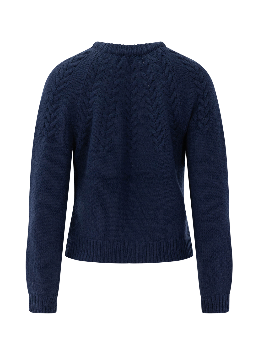 everly cable cardigan in true navy